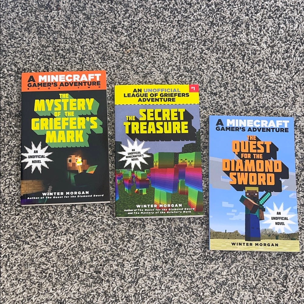 Books: Minecraft Gamer's Adventure Book Set of 3 books ages 7-12 LIKE NEW